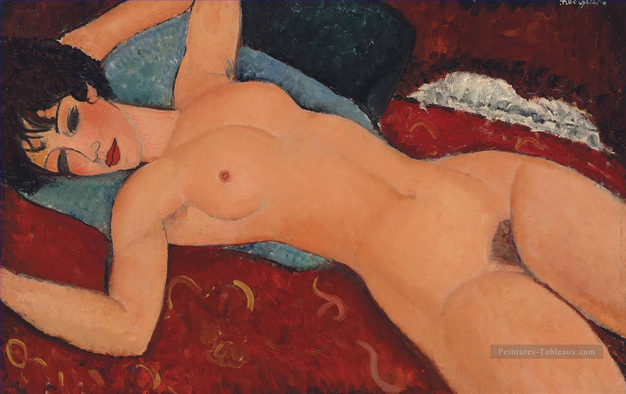 Nu couche Rouge Nue Amedeo Modigliani nu Peintures à l'huile